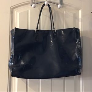 Talbots navy blue tote bag